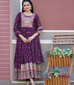 Olive colour faux georgette heavy emrboidery work fully stitched sharara suit