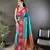 teal soft silk blend butti zari weaving banarasi saree 