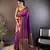 Elora soft silk butti zari weaving work banarasi saree(purple)