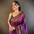 Elora soft silk butti zari weaving work banarasi saree(purple)