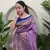 Lavender Paithani Silk blend Meenakari Weaving Saree 