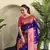 Royal Blue Paithani Silk blend Meenakari Weaving Saree 