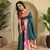 Teal Paithani Silk blend Saree