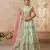 Green Sequinse & Thread embroidered Zari silk Lehenga with unstiched Blouse
