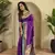 Plum Traditional Paithani Silk blend Saree