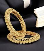  set of 2 traditional gold-plated bangle set