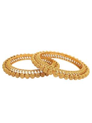  set of 2 traditional gold-plated bangle set 2