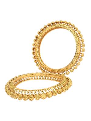  set of 2 traditional gold-plated bangle set 3