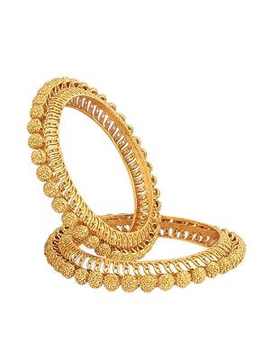  set of 2 traditional gold-plated bangle set 4