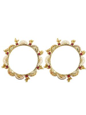  set of 2 jaipuri style meenakari bangle set 2