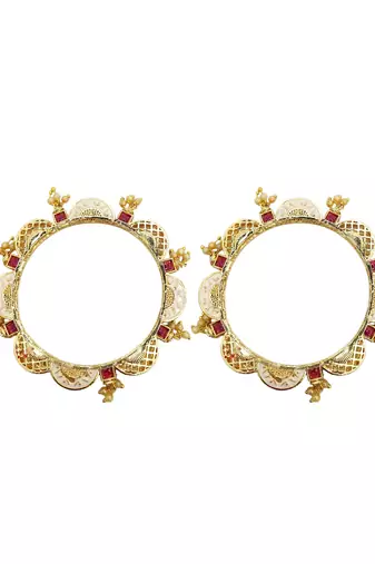  set of 2 jaipuri style meenakari bangle set