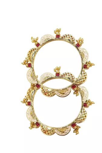  set of 2 jaipuri style meenakari bangle set