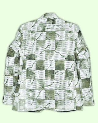 Boys lycra blend full sleeves abstract printed blazer 2