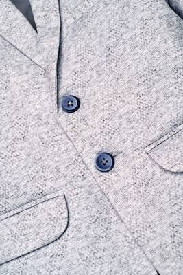 Boys lycra blend full sleeves heathered printed blazer 3