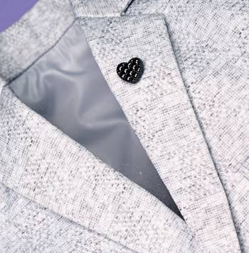 Boys lycra blend full sleeves heathered printed blazer 5