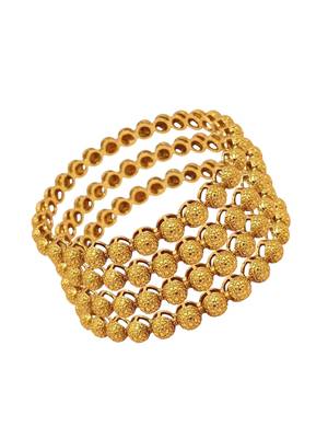  set of 4 gold plated ball design bangle set 4