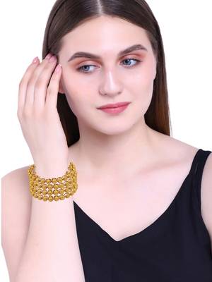  set of 4 gold plated ball design bangle set 5