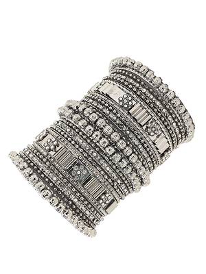  silver oxidised stone studded handcrafted chuda set 4