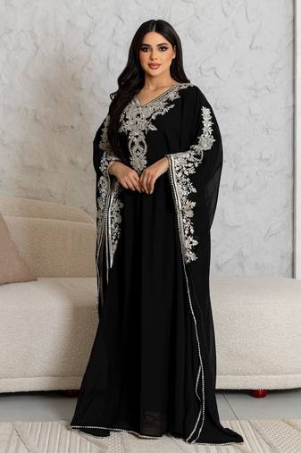 SALE New Wedding Moroccan Dubai Kaftan Arabic Abaya Dress Very Fancy Long Gown 