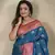 Blue Rich Banarasi Silk blend Saree
