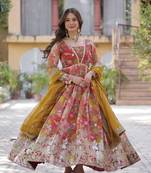 READYMADE ALIA CUT GOWN WITH DUPATTA SET