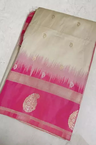 Multy Color silk blend saree with blouse piece