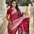 Red Soft Silk blend Designer Saree
