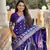 Royal Blue Soft Silk blend Designer Saree