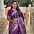 Purple Color Soft Silk blend Designer Saree