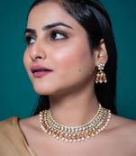Kundan polki choker necklace set