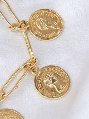 Handcrafted gold plated coin bracelet 2
