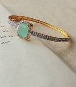 Elegant mint & cz stone openable bracelet