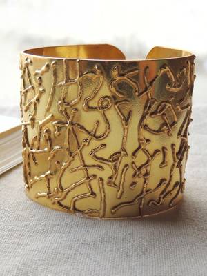 Golden funky free size bracelet 2