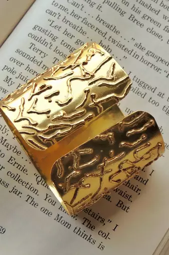 Golden funky free size bracelet