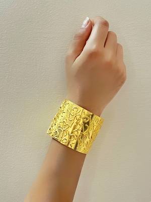 Golden funky free size bracelet 4