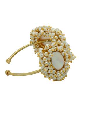Stylish mop unshaped gold plated pearl bracelet 2