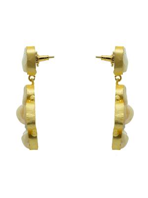Handcrafted unshaped mop designer earring 4