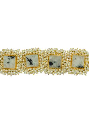 Natural durzi white and black bracelet 3