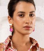 Natural stone designer earring