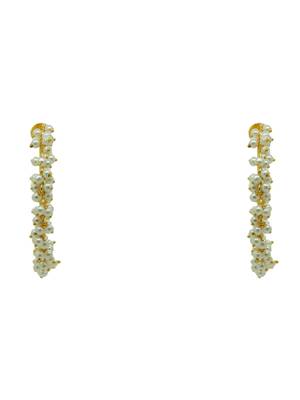 Stylish simple gold plated pearl bali 2