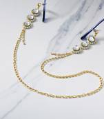 Kundan & white beads spectacles/air pods chain