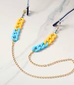 Minion theme blue & yellow spectacles/air pods chain