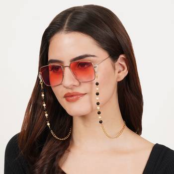 Black & white beads monochrome spectacles/air pods chain 2