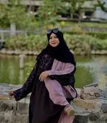 TikTok Fabric Dual Color Abaya