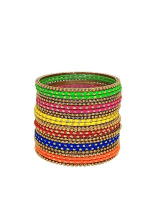 9blings multicolour ball chain metal style bangle set 2