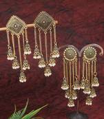 I jewels traditional fancy lightweight ethnic jhumka earrings combo for women