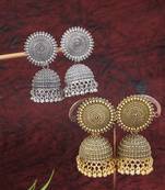 I jewels traditional fancy lightweight ethnic jhumka earrings combo for women