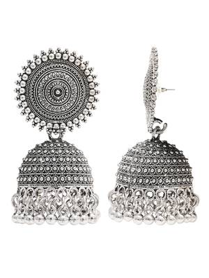 I jewels traditional fancy lightweight ethnic jhumka earrings combo for women 5