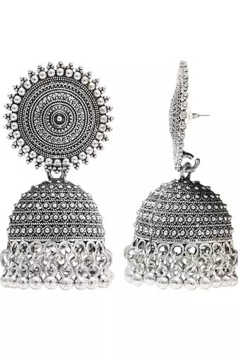 I jewels traditional fancy lightweight ethnic jhumka earrings combo for women
