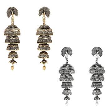 I jewels traditional fancy lightweight ethnic jhumka earrings combo for women 2